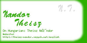 nandor theisz business card